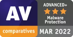 Imagen de AV Comparatives Malware Protection marzo 2022